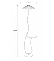 AKARI WAVE FLOOR LAMP WITH SIDE TABLE